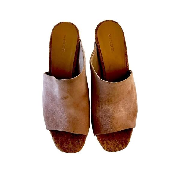 Vince Wyatt Suede Platform Mules. - Picture 1 of 7